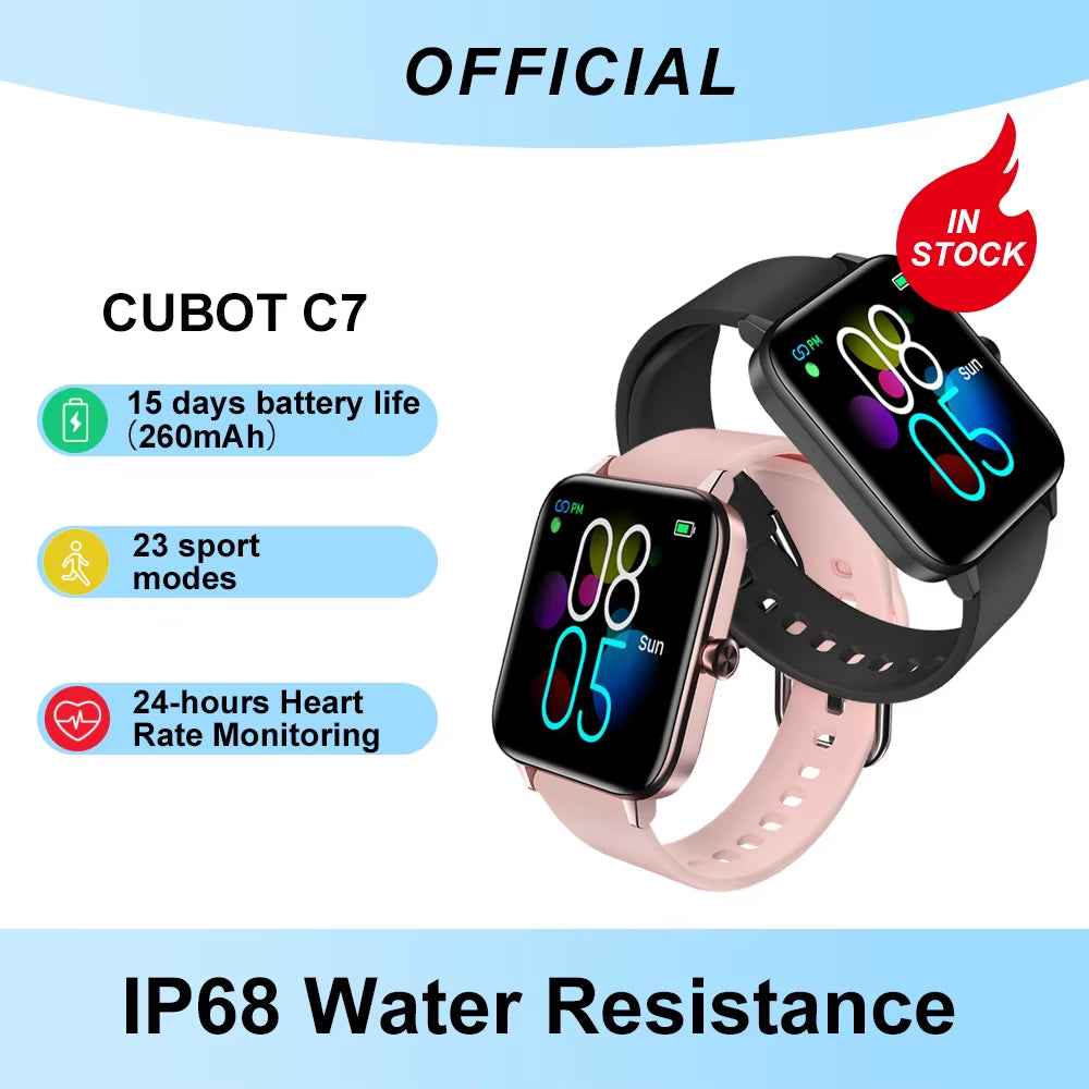 C7 IP68 Waterproof Smartwatch Heart Rate Monitor Fitness for Android IOS Sport Smart Watch for Men Women for Xiami Iphone