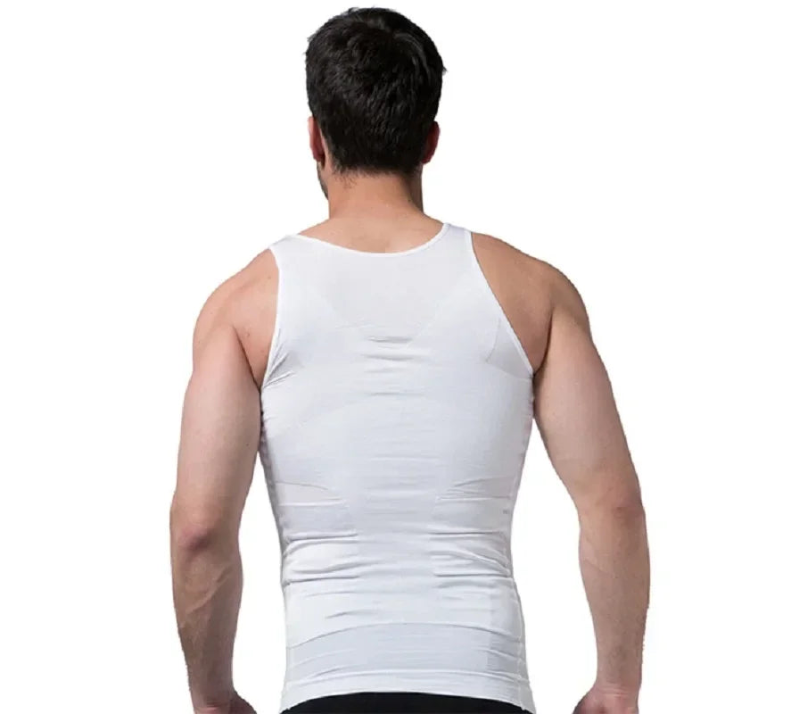 Men'S Slimming Body Shapewear Corset Vest Shirt Compression Abdomen Tummy Belly Control Slim Waist Cincher Underwear Sports Vest