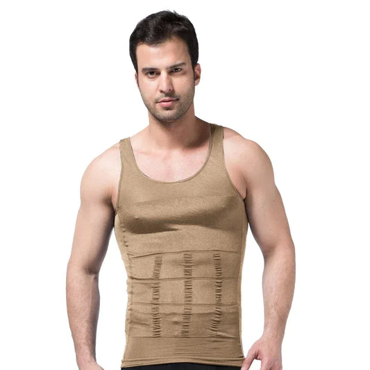 Men'S Slimming Body Shapewear Corset Vest Shirt Compression Abdomen Tummy Belly Control Slim Waist Cincher Underwear Sports Vest